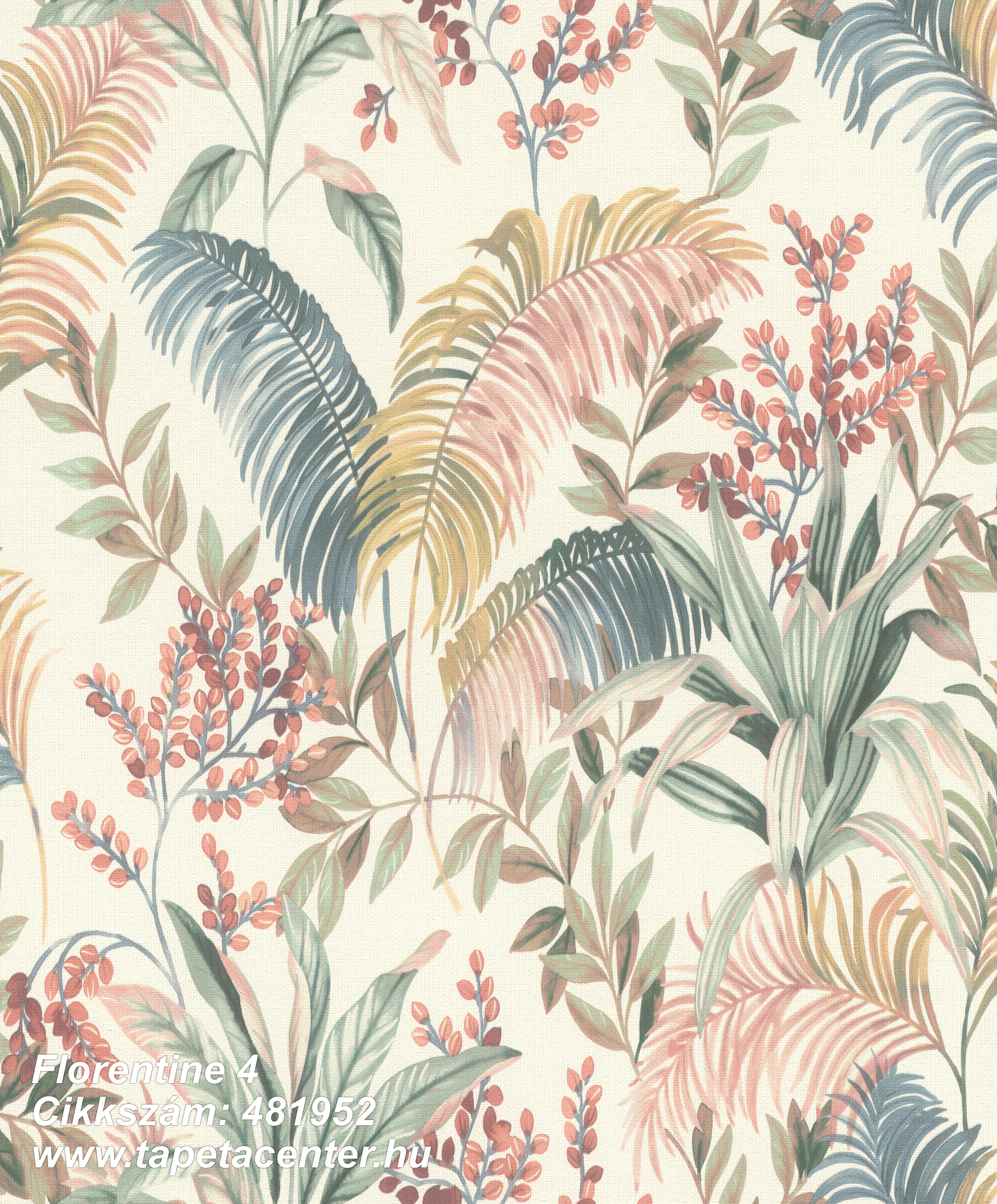 Természeti mintás,textil hatású,bézs-drapp,kék,pink-rózsaszín,sárga,zöld,lemosható,vlies tapéta 